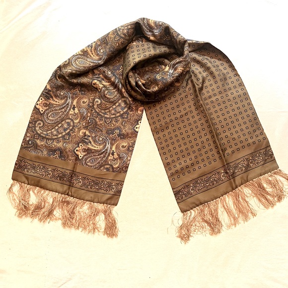 Dion Other - NWOT Dion 100% Silk Printed Panama Paisley Hand Crafted Scarf